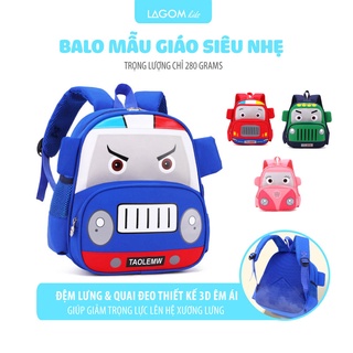 Balo trẻ em mẫu giáo xe cảnh sát siêu ngầu cá tính cho bé trai bé gái blry01
