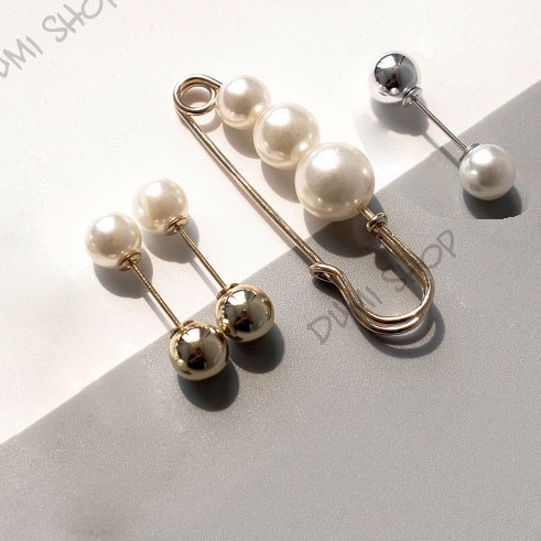 Set 7 Cài Áo Nữ Đính Đá, Ghim Cài Áo Quần Đính Ngọc Cao Cấp Thời Trang
