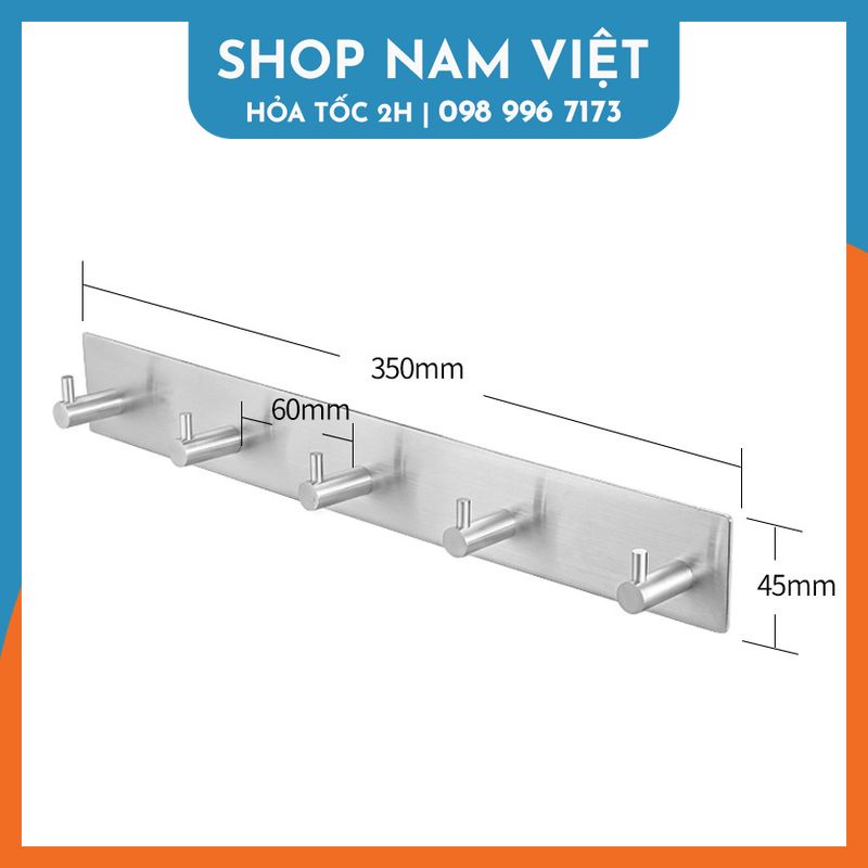 Móc Treo Đồ, Treo Quần Áo NAVIVU Dán Tường Inox 304