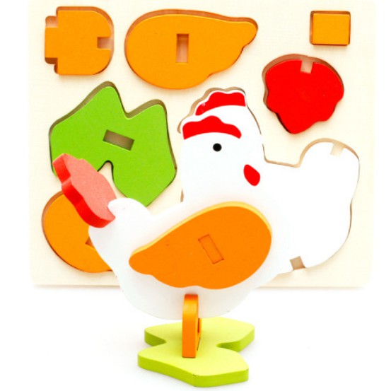 Xếp hình gỗ con vật 3D nhiều lựa chọn