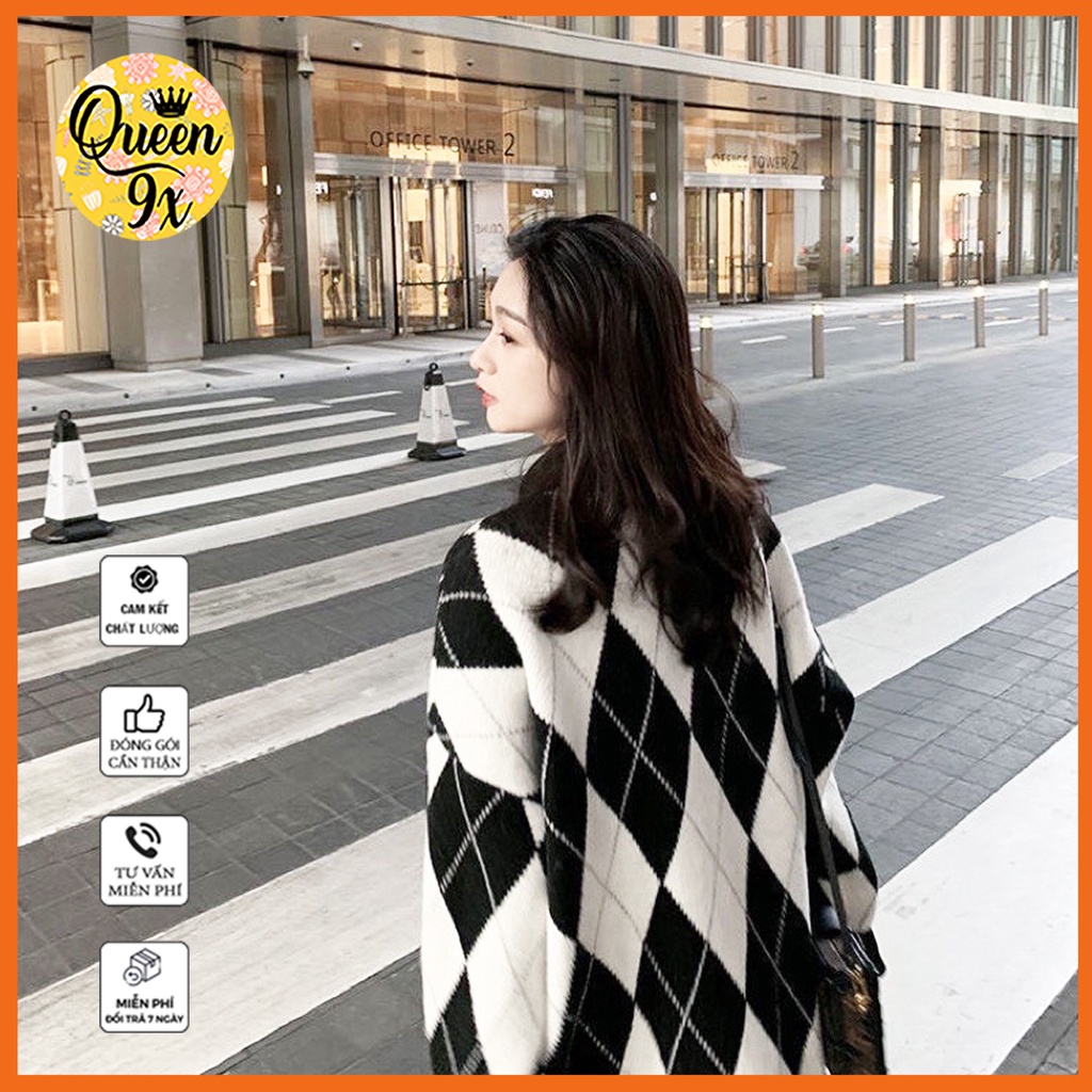 ÁO CARDIGAN, ÁO KHOÁC Nữ Kẻ Thoi Dài Tay Cho Mùa Thu Đông