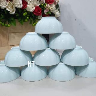 🍒🍒Combo 10 Chén sứ  hoa màu xanh pastel