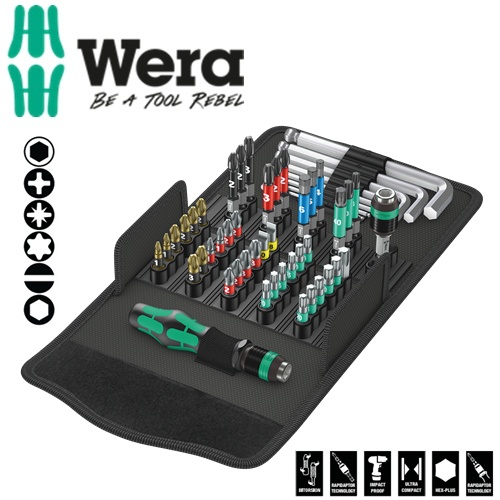 Bộ dụng cụ Wera Kraftform Kompakt 100 mã 05057460001 gồm 52 cái