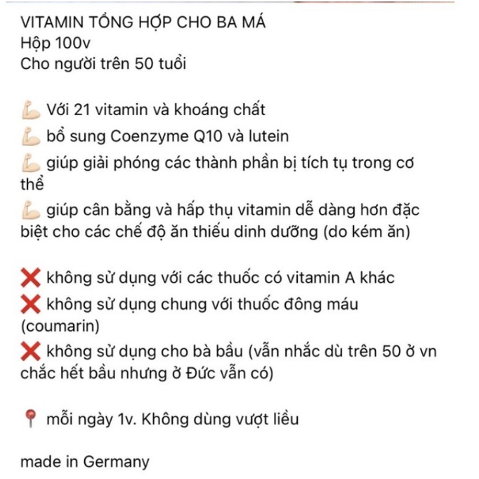 Vitamin, khoáng chất tổng hợp Mivolis A-Z Komplett hộp 100 viên trên 50 tuổi - Shop Viloet