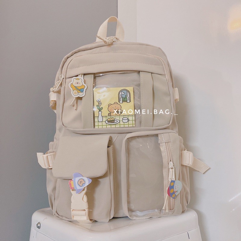 Balo học sinh chống thấm nước tặng kèm sticker