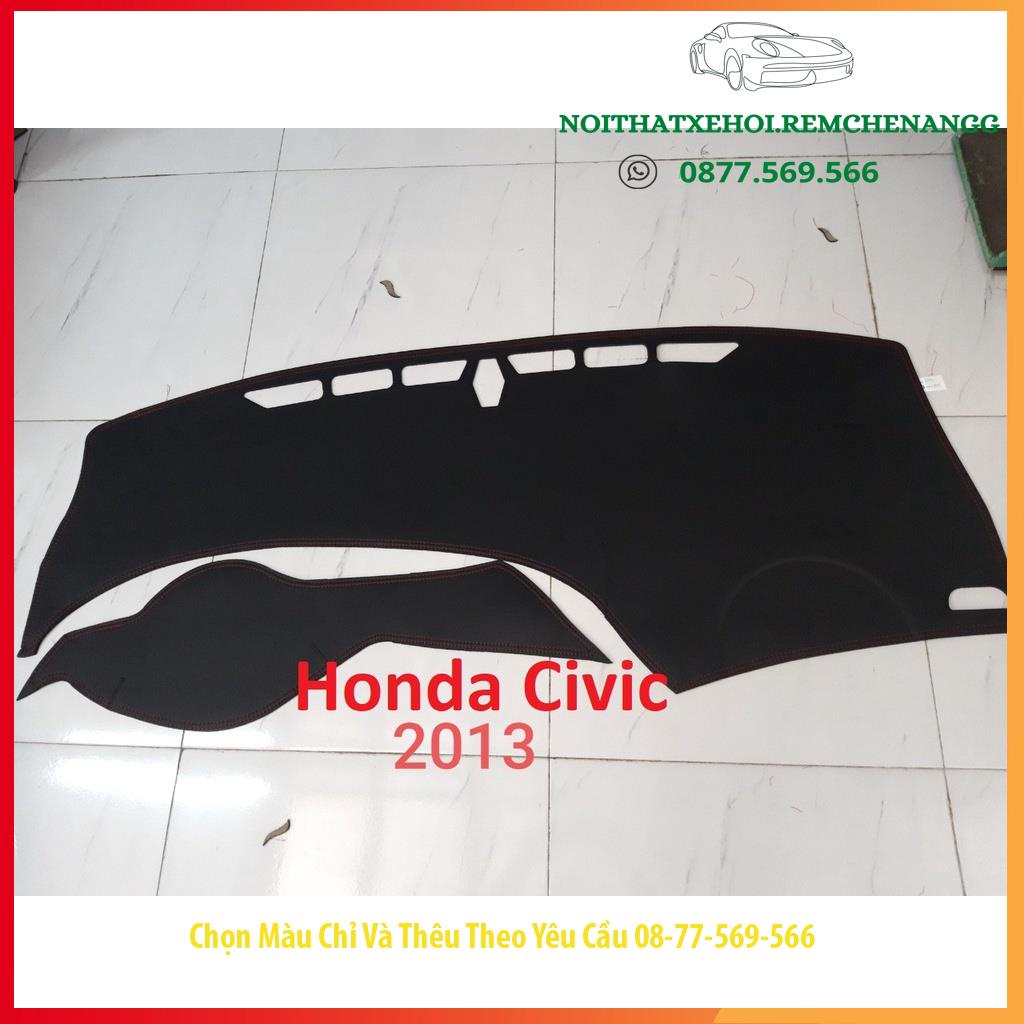 THAM TAPLO HONDA CIVIC DA VÂN GỖ DA CARBON NHUNG LÔNG CỪU 3 LỚP CÓ CHỐNG TRƯỢT THẢM PHỦ LÓT CHE NẮNG TAPLO