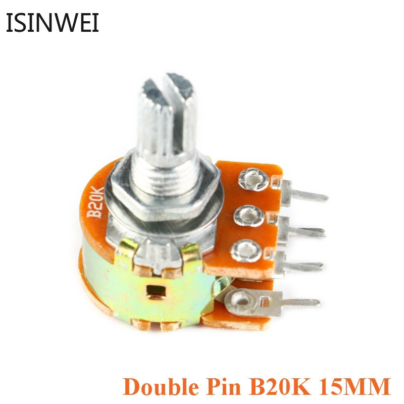 10 cái chiết áp Wh148 10k 20k 50k 100k 6pin 15mm chất lượng cao