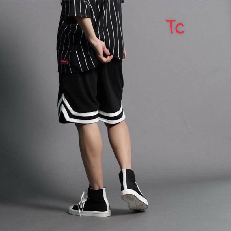 Quần Đùi Nam Nữ Viền V Thể Thao UNISEX
