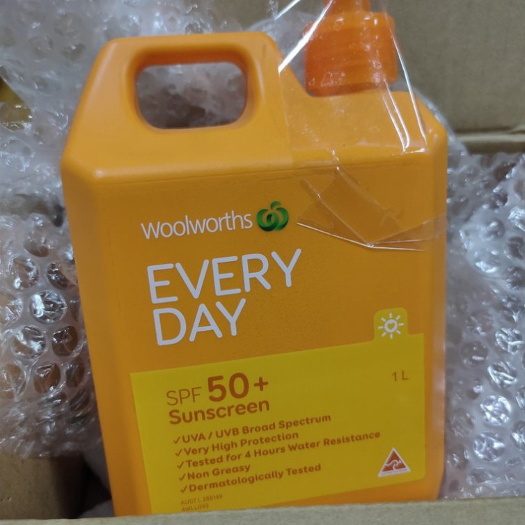 CHAI 1 LÍT - Kem Chống Nắng Woolworths Everyday Sunscreen SPF50+ 1000ML - KEM CHỐNG NẮNG BODY ÚC - nhuquynhdart