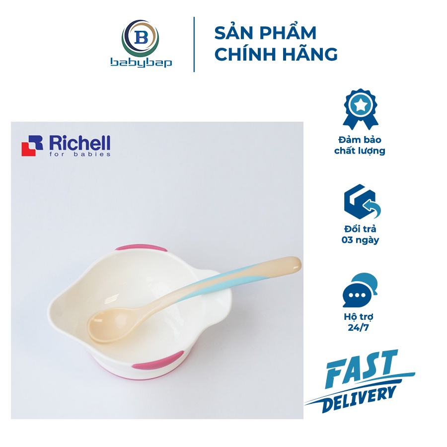 Bộ Chén Muỗng Richell Thiết Kế Nhỏ Gọn, Dễ Vệ Sinh