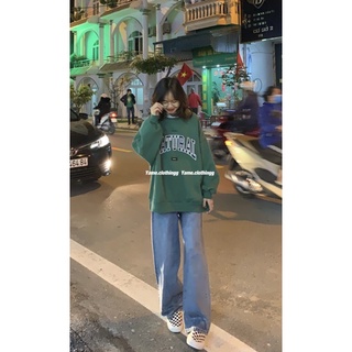 Áo nỉ bông chữ thêu