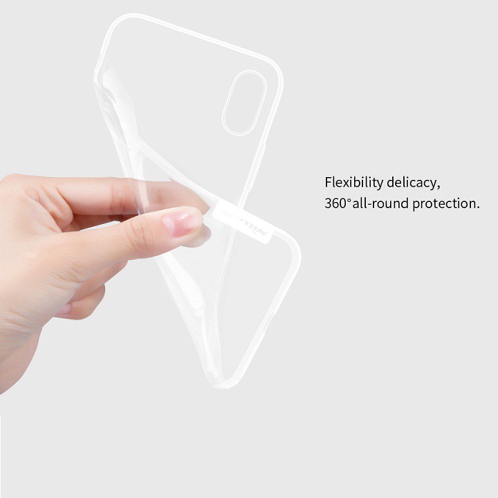 [TẶNG CƯỜNG LỰC] ỐP LƯNG IPHONE X - XS NILLKIN SILICON CHÍNH HÃNG [GIÁ TỐT]