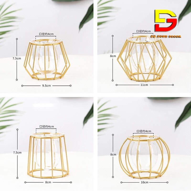 Bình Hoa Đẹp- Lọ Hoa Thuỷ Tinh Hình Khối Độc Đáo Phong Cách Bắc Âu Trang Trí Decor Nhà Cửa DG-47