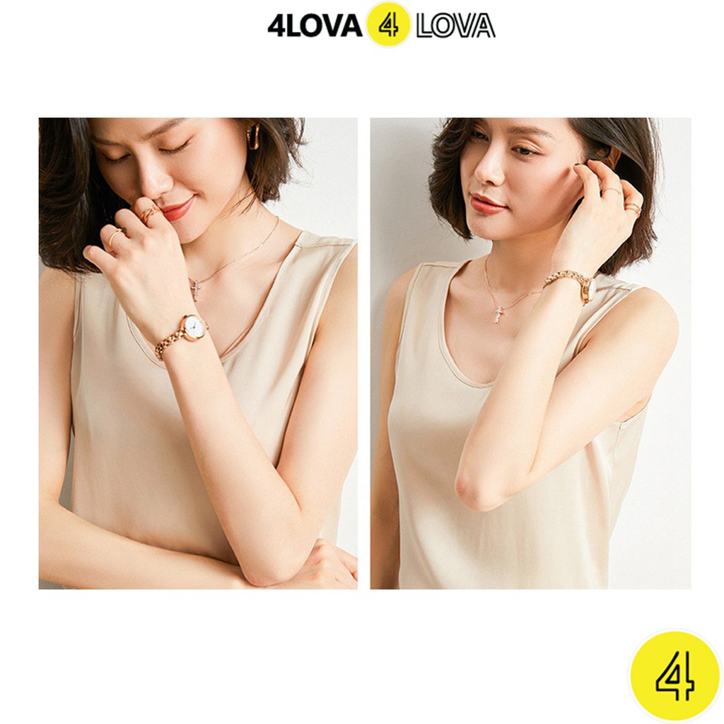 Áo sát nách nữ cổ tròn 4LOVA chất lụa satin cao cấp phong cách Hàn Quốc