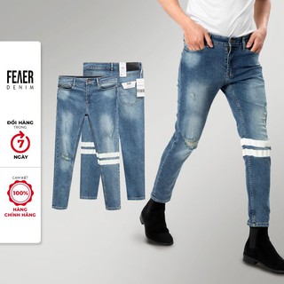 Quần Jeans nam FEAER 100% chất Jean bền bỉ, co dãn Skinny Vintage Blue  |new arrival 2021|