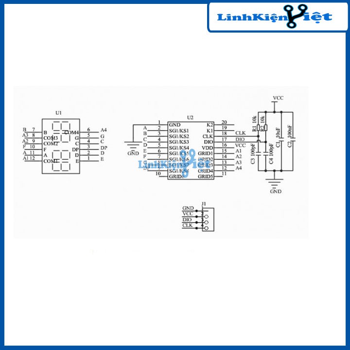 MODULE LED 7 Thanh 4 SỐ TM1637