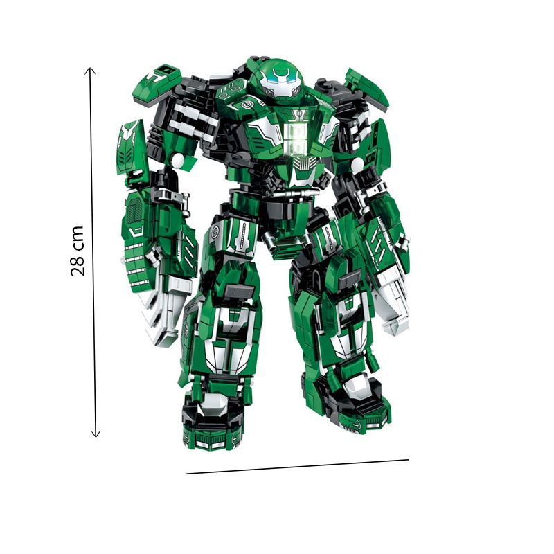 Đồ chơi Lắp Ráp Siêu anh hùng Hulkbuster MK26, LY76030 Marvel Ironman, Xếp hình thông minh