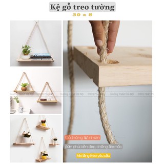 Kệ gỗ treo tường trang trí vintage DE' PALLET