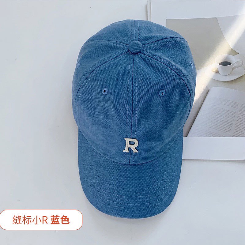 Mũ lưỡi trai thêu chữ R, nón kết nam nữ form unisex phong cách ulzzang Hàn Quốc cá tính năng động vải cotton NR69