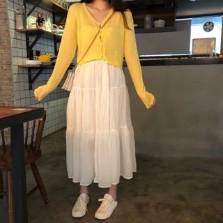 CHÂN VÁY TRƠN LƯNG THUN