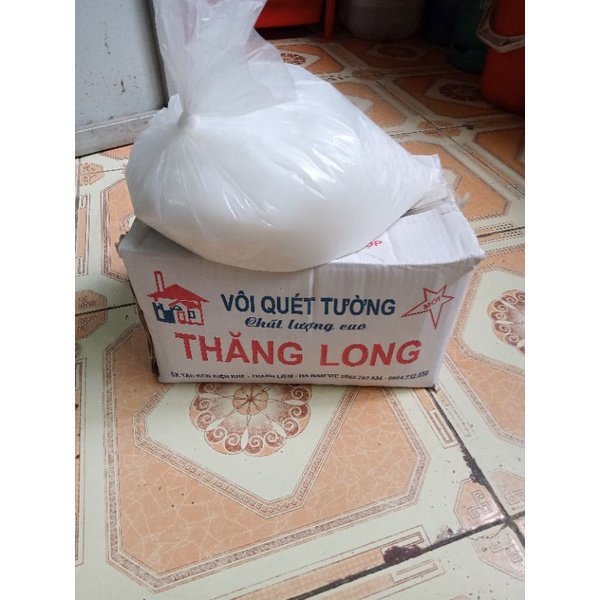 Vôi quét tường pha sẵn 10kg thăng long.túi vôi bột 5kg.