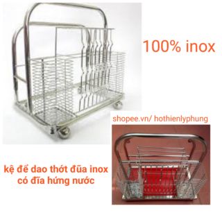 Kệ để dao thớt đũa inox xịn