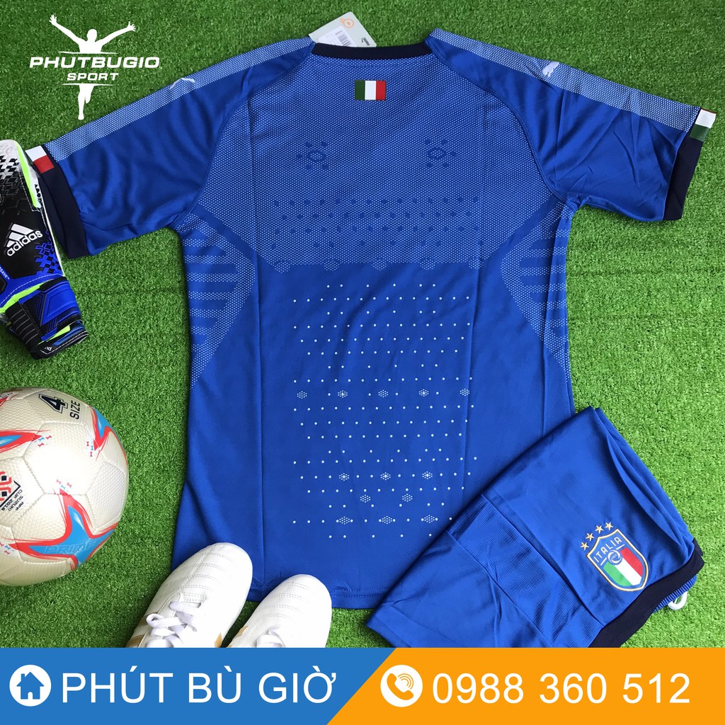 [CAO CẤP] Áo Bóng Đá Thể Thao Đá Banh Đội Tuyển Ý ITALIA 2018 Chất Polyester, Hàng Thailand Thi Đấu Phút Bù Giờ Sport