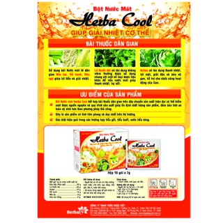 Bột nước mát HERBACOOL sản phẩm Vàng cho sức khỏe