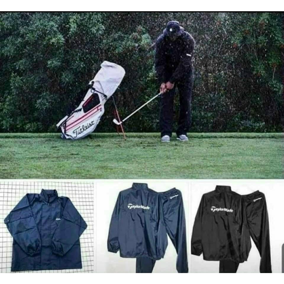 Combo Bộ Áo Mưa Chơi Golf Có Mũ Taylor Made Chống Nước Tuyệt Đối