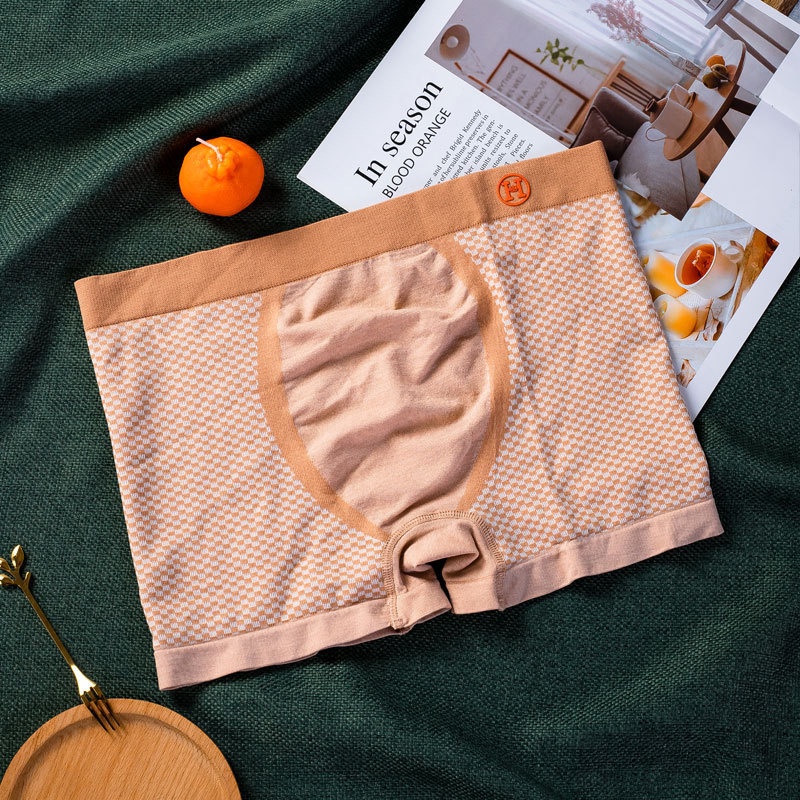 Hộp 3 Quần Lót Boxer Thể Thao Không Đường May Cỡ Lớn Thoải Mái Thoáng Khí Phong Cách Mới Cho Nam