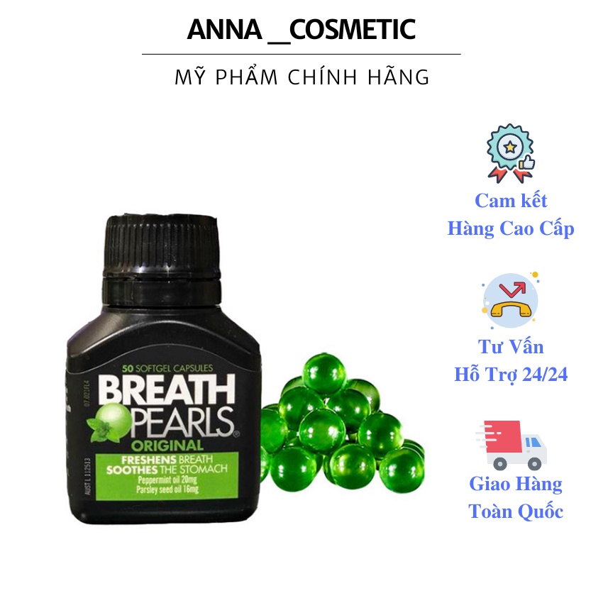 Viên uống thơm miệng 🔸 CAO CẤP 🔸 viên uống Breath Pearl giúp hơi thở thơm tho và răng chắc khỏe