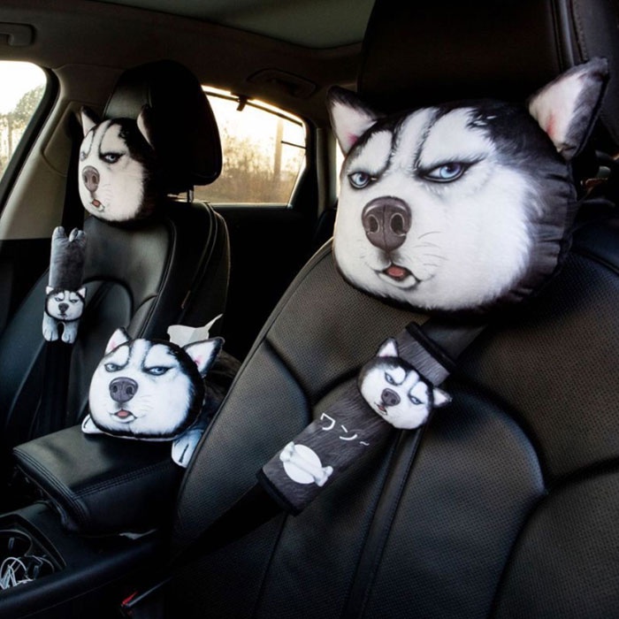 Gối Đầu Xe Ô Tô Dễ Thương Trang Trí Ô Tô Gối Tựa Đầu Xe Hơi Hình Thú Cưng 3D ZATASTORE | BigBuy360 - bigbuy360.vn