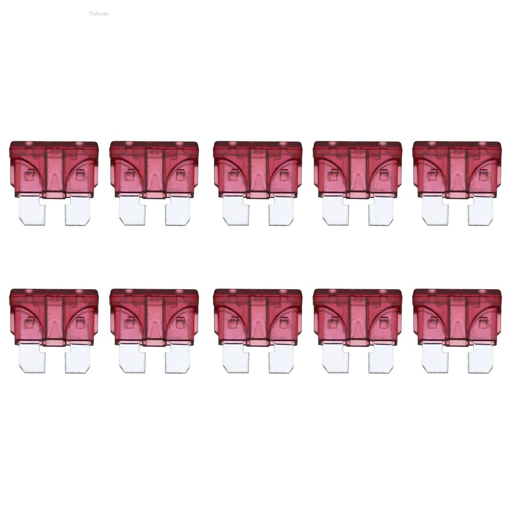 Set 10 cầu chì 40A nhiều màu sắc thích hợp cho xe hơi/xe tải/tàu thuyền