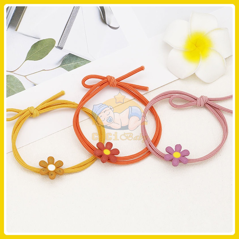 [HOT TREND] Dây buộc tóc hoa cúc phong cách Hàn Quốc, thun buộc tóc cúc họa mi