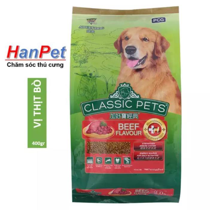 Hanpet.GV- (Gói 400gr) Thức ăn chó dạng hạt cao cấp (4 loại) SmartHeart Adult Ganador Puppy- Fib / Fib's- Classic