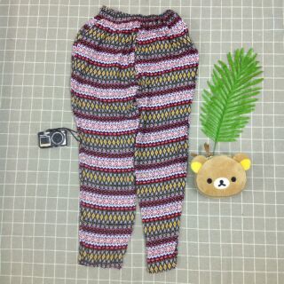 Quần dài lanh thổ cẩm mặc nhà mùa hè, họa tiết boho, chất vải siêu co dãn, thoáng mát