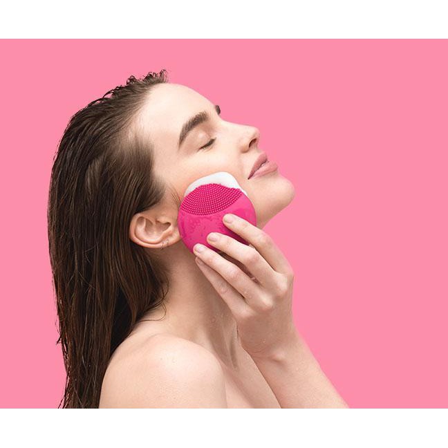 Máy rửa mặt, massage mặt Forever Foreo Lina mini gai Silicon giúp làm sạch da mặt hiệu quả