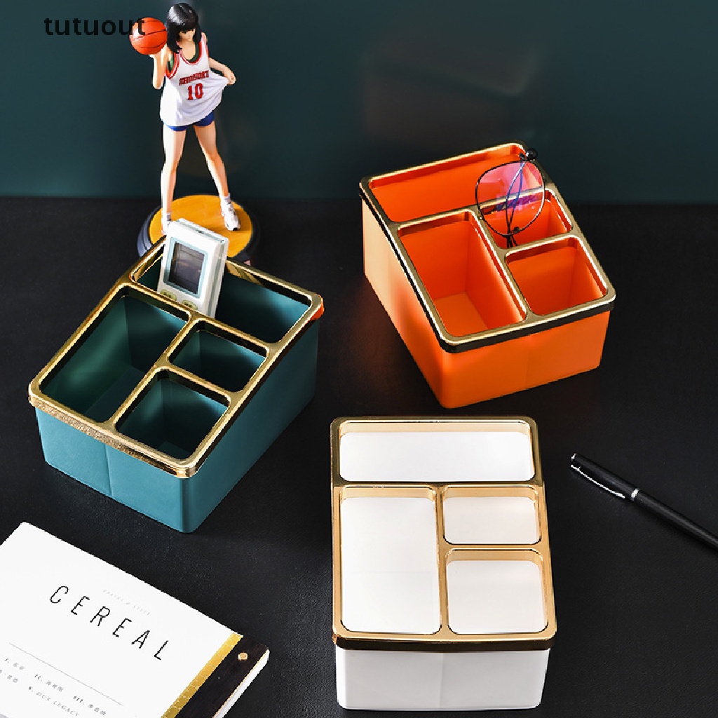 Hộp Đựng Điều Khiển Từ Xa Để Bàn 4 Ngăn Tiện Lợi