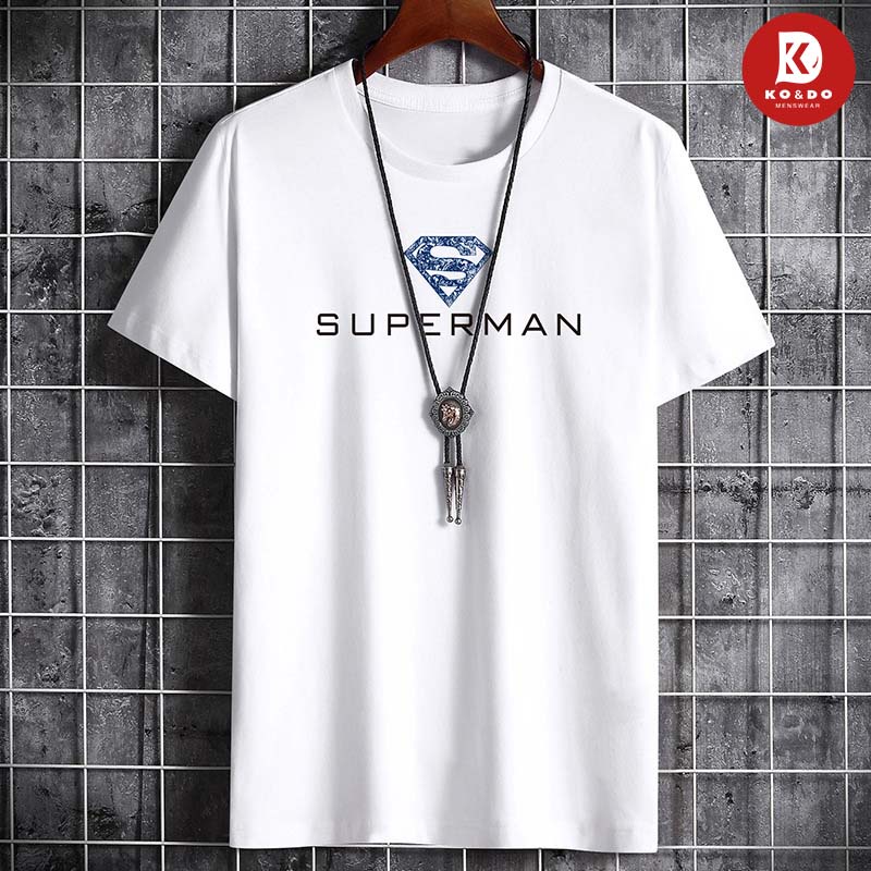 Áo thun nam KO&DO Áo tay lỡ nam mã TT26 họa tiết Superman ngắn tay thể thao đẹp mùa hè tập gym vải cotton | BigBuy360 - bigbuy360.vn