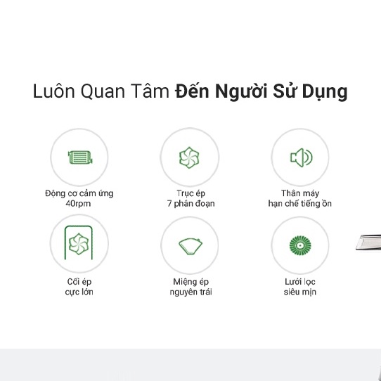 Máy Ép Hoa Quả Chậm PROMIX PM-800 Loại Tốt Đa Năng Công suất 400W Ép Kiệt Máy Êm