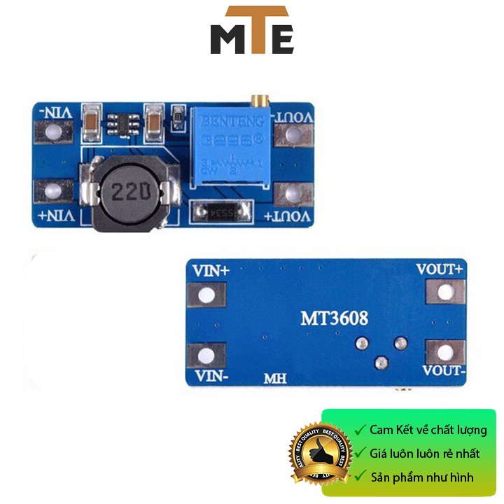 Mạch tăng áp mini 2A DC-DC 2-24V lên 5-28V MT3608