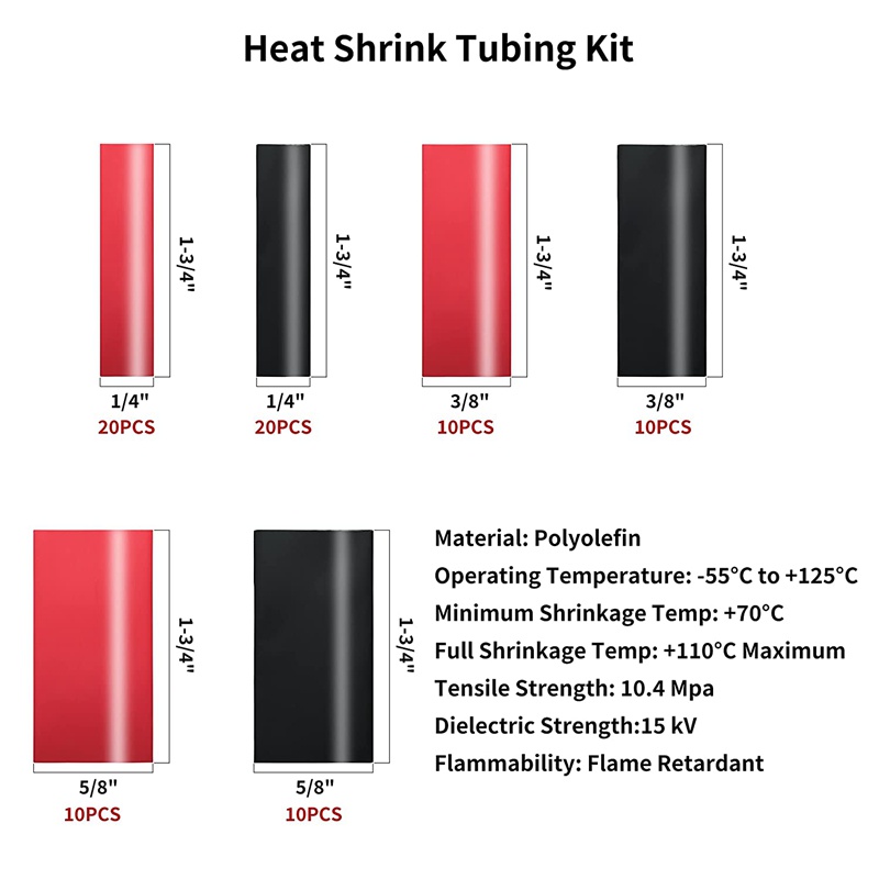 Đầu nối đầu cuối dây đồng 150 chiếc , AWG 2 4 6 8 10 12 Ring Lug Kit với 70 chiếc co nhiệt 80 chiếc Lugs cáp pin