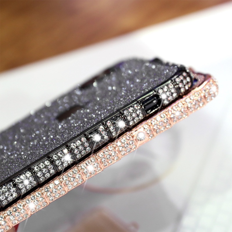 Xnyocn Sang Trọng Kim Cương Ốp lưng 14 Pro Kim Cương Giả Kim Loại Ốp Lưng Lấp Lánh Cho iPhone 14 Plus 11 12 13 Pro Max K03