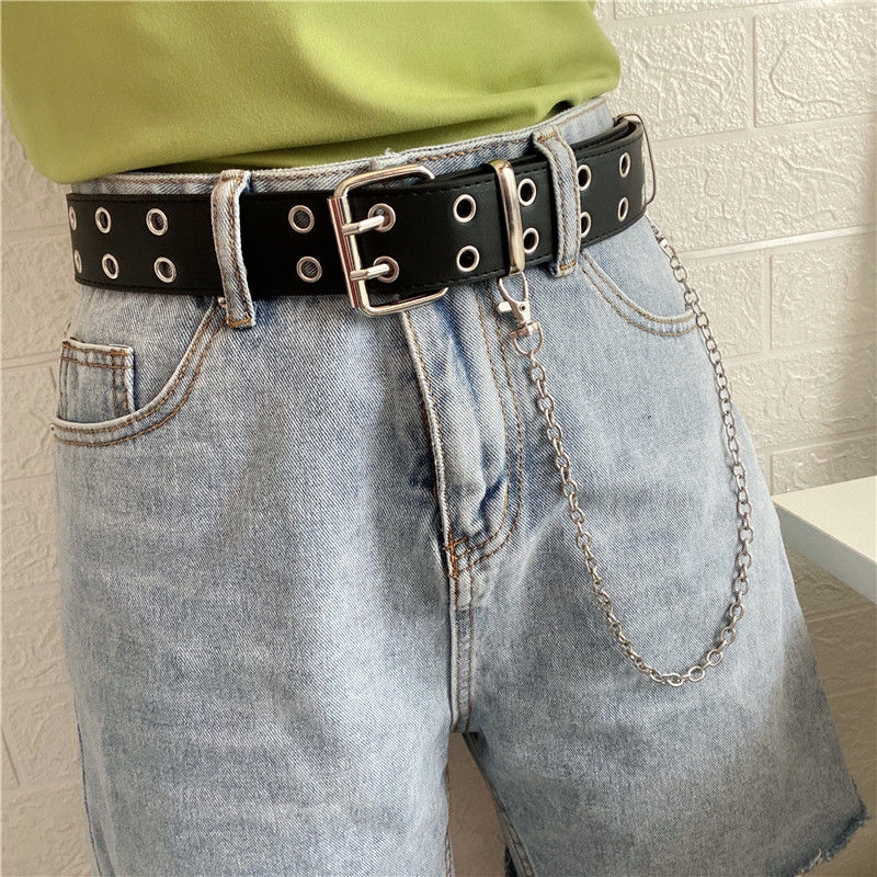 Thắt lưng đục lỗ 2 hàng độc đáo chất lượng cao