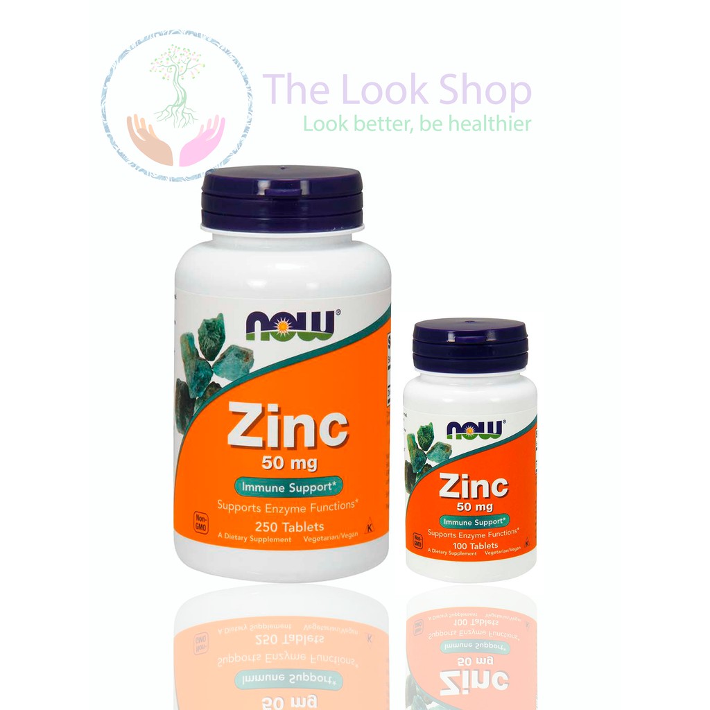 USA- Viên uống kẽm Zinc for acne NOW 50mg
