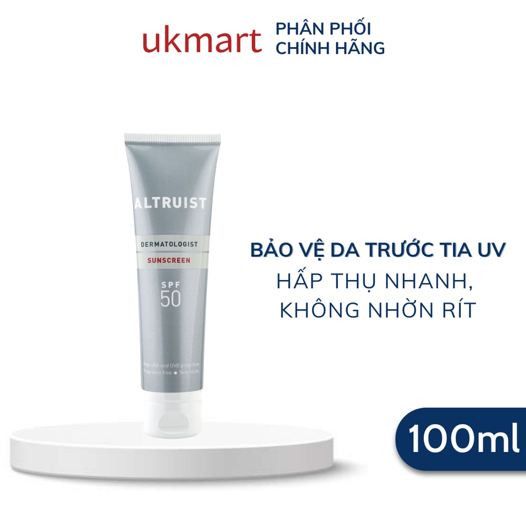 Kem Chống Nắng Altruist Dermatologist Sunscreen SPF 50 100ml