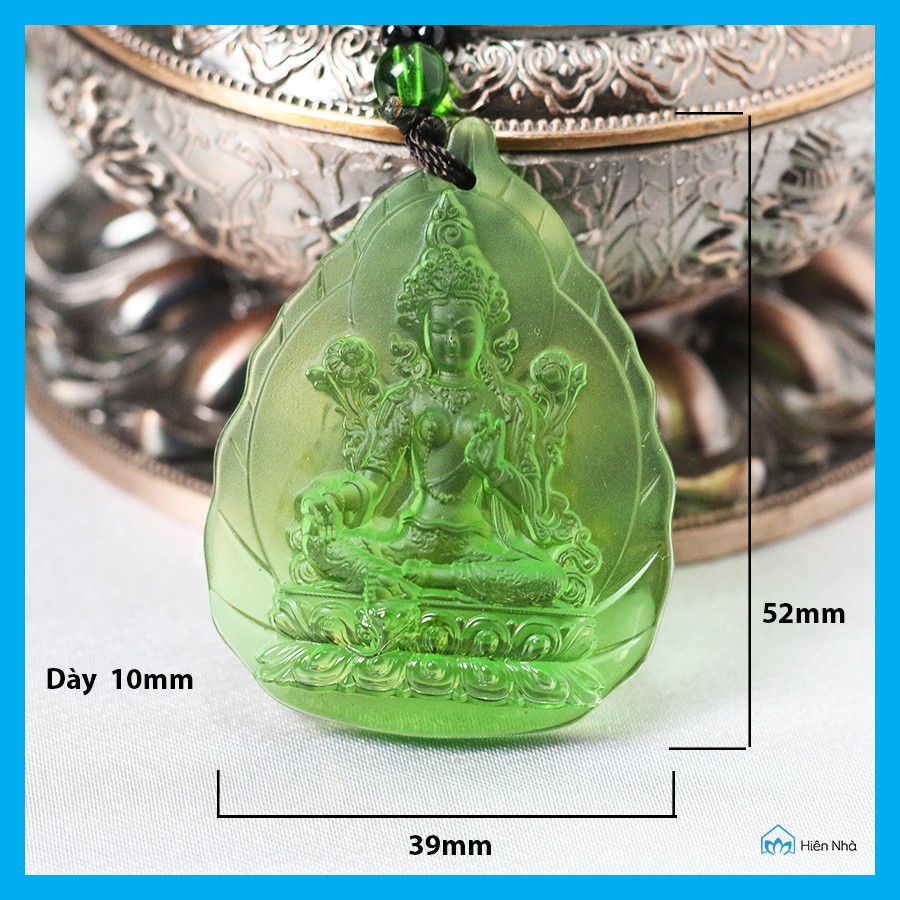 Dây chuyền Lưu Ly Phật Bổn Tôn Mật Tông - hình Lá Bồ Đề chạm khắc các vị Phật, Bồ Tát - Hiên Nhà | BigBuy360 - bigbuy360.vn