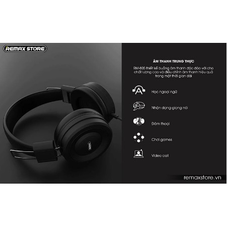 Tai nghe Headphone Remax RM-805 nhận dạng giọng nói