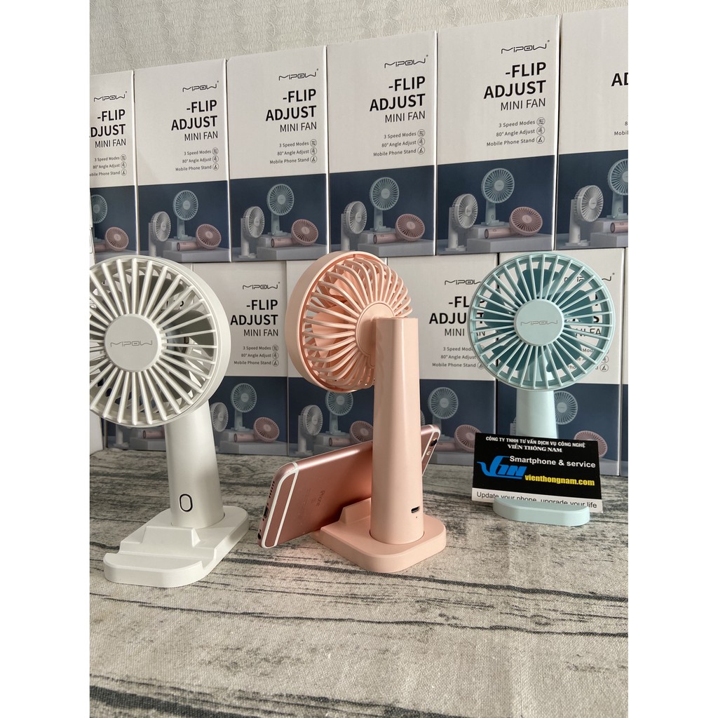 [Mã ELFLASH5 giảm 20K đơn 50K] Quạt Mini Fan Thông Minh Mipow Flip Adjust - Hàng Chính Hãng