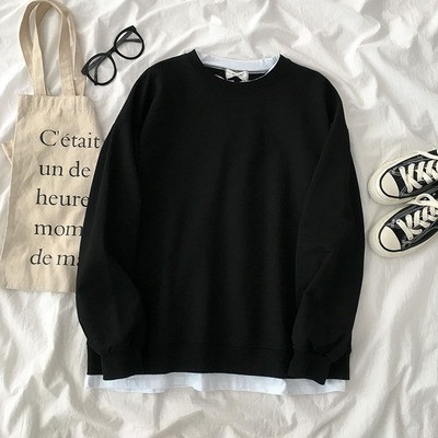 Áo nỉ trơn phối thun nhiều màu ulzzang 2647 | BigBuy360 - bigbuy360.vn